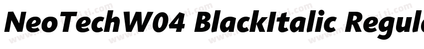 NeoTechW04 BlackItalic Regular字体转换